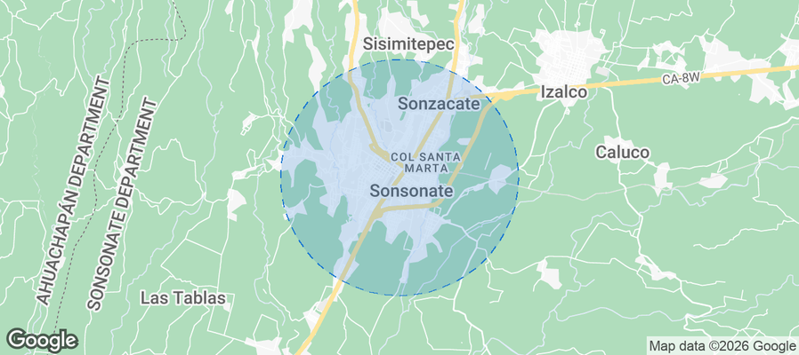 Sonsonate Airbnb map